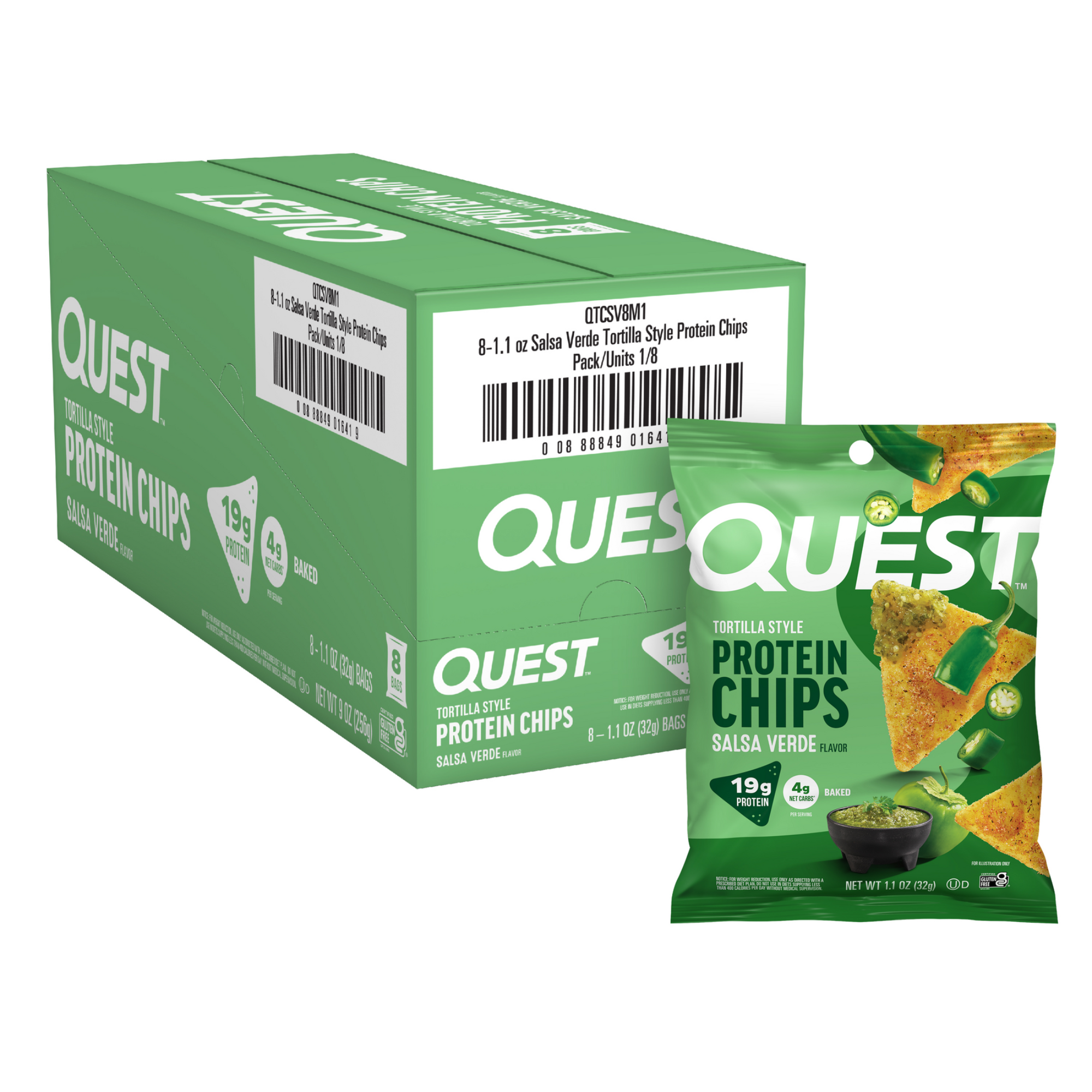 Salsa Verde Tortilla Style Protein Chips