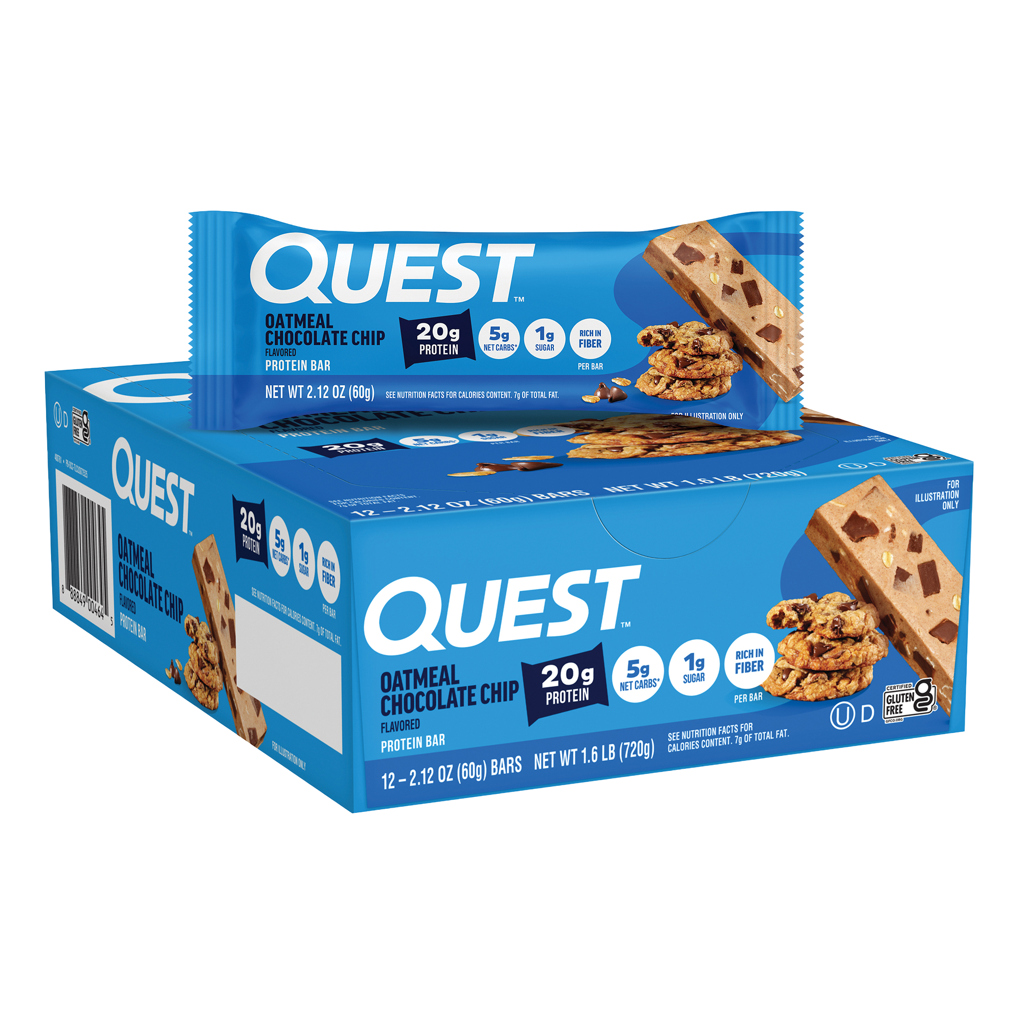 Oatmeal Chocolate Chip Protein Bars