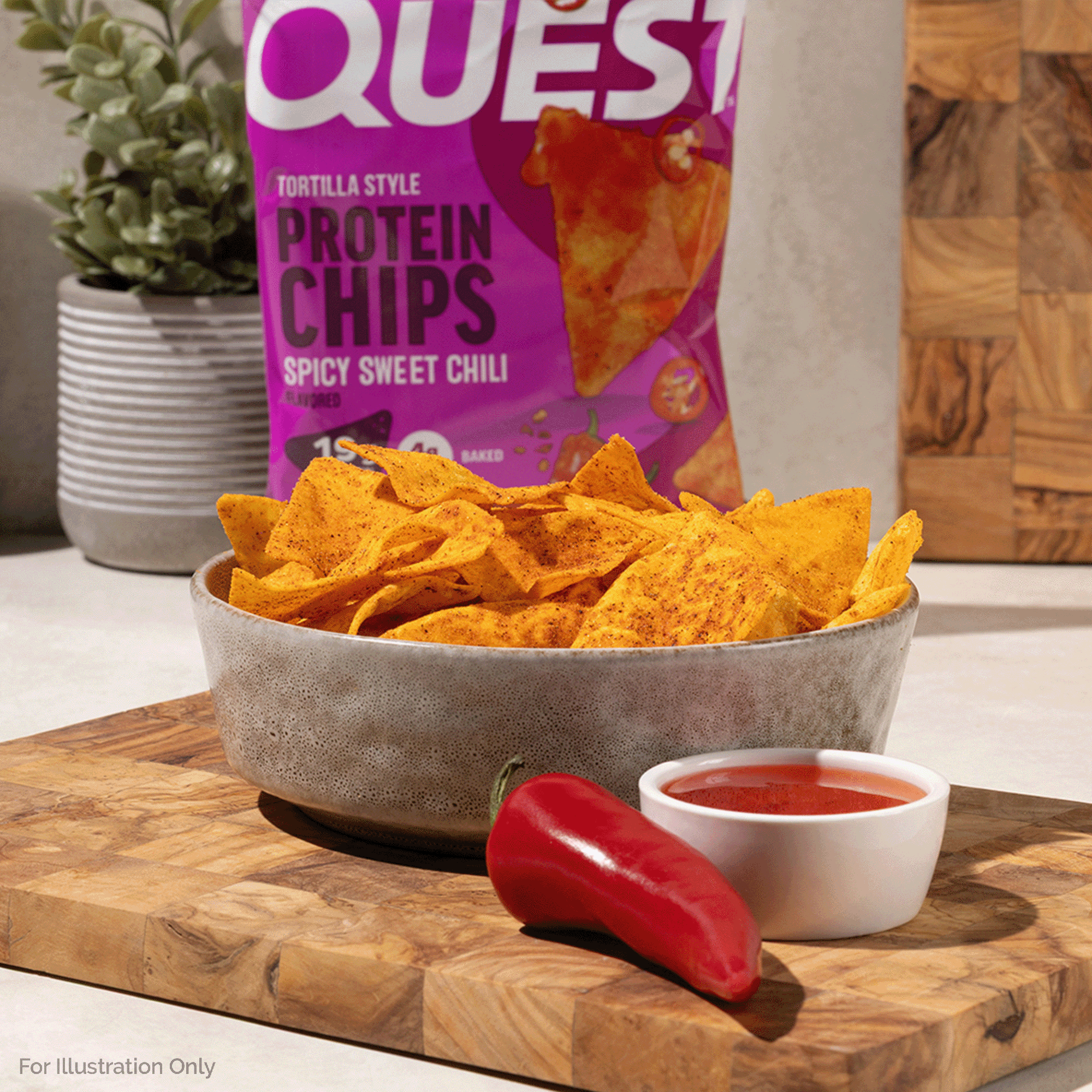Spicy Sweet Chili Tortilla Style Protein Chips