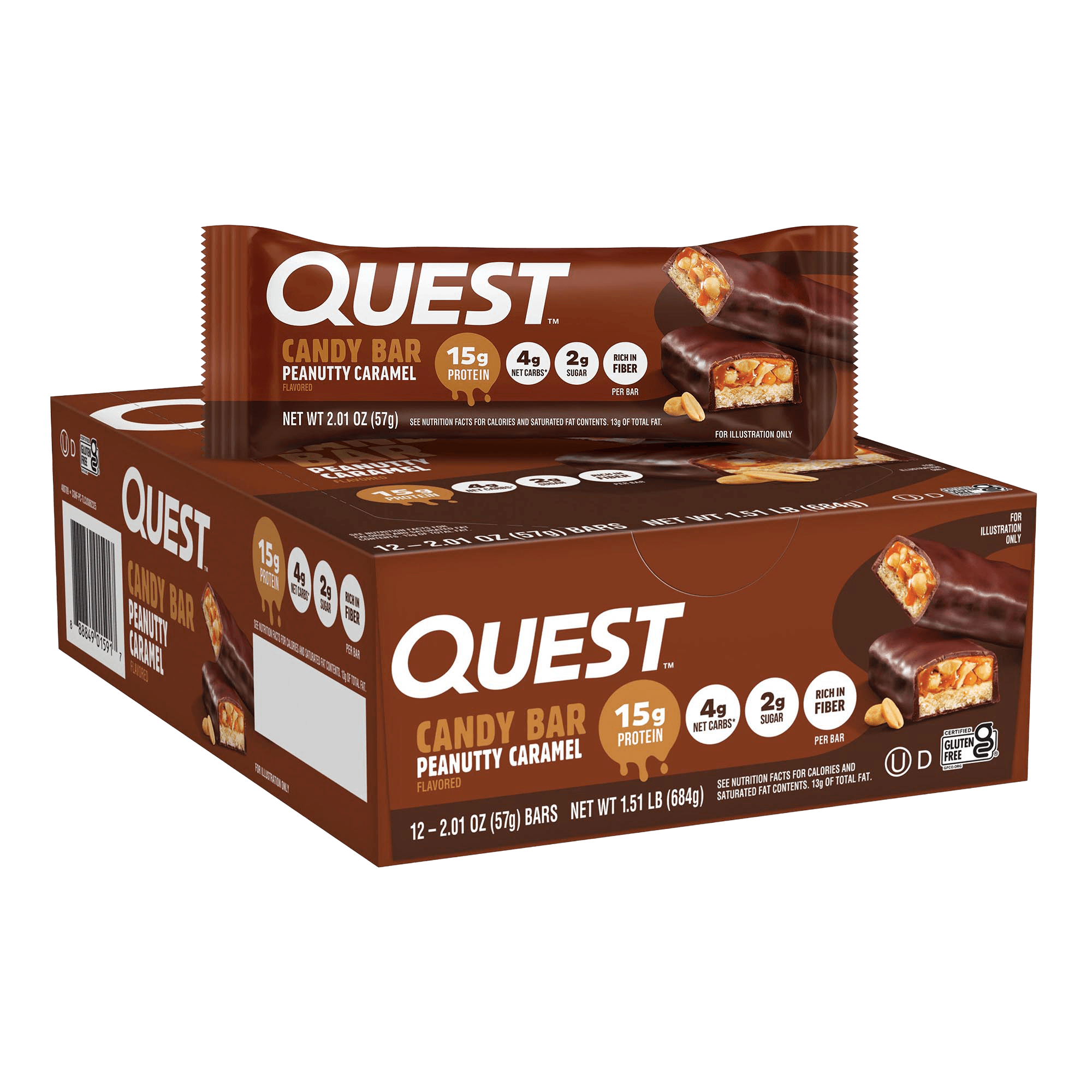Peanutty Caramel Candy Bars
