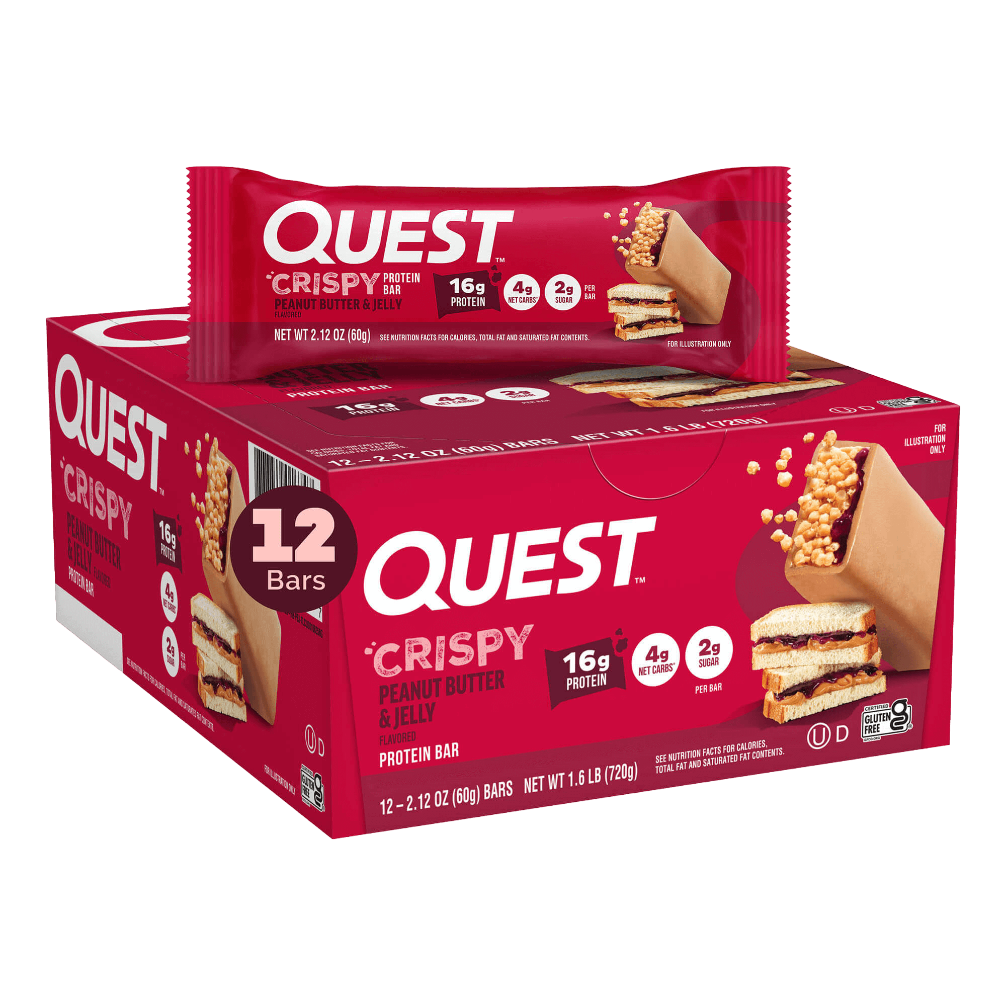 Peanut Butter & Jelly Crispy Hero Protein Bars